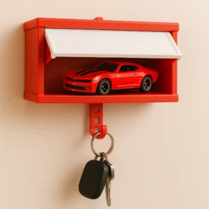Garage Key Holder with Random OG Hotwheels