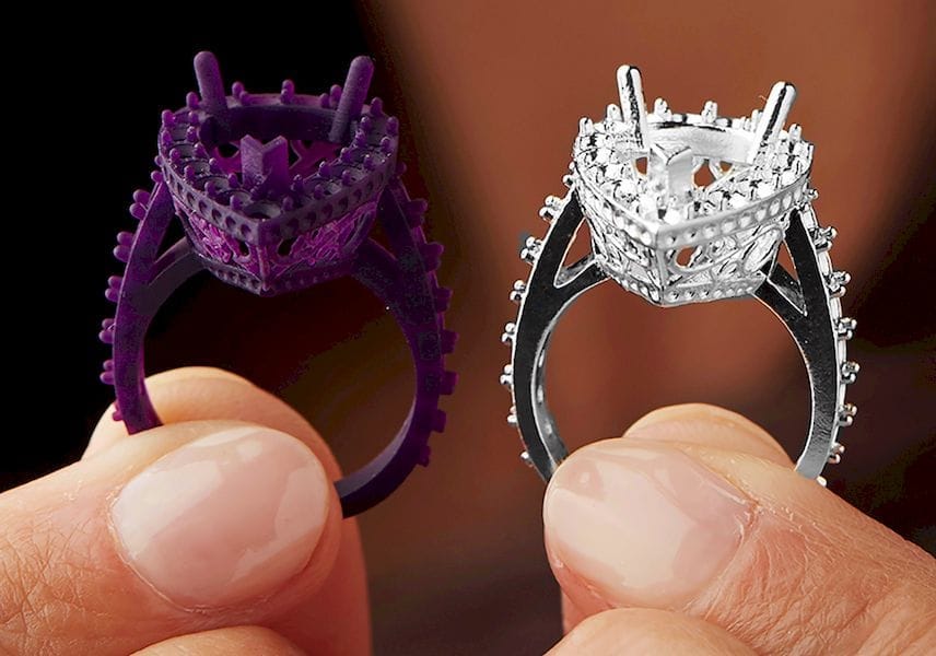 Detailed resin 3D print for jewelry applications